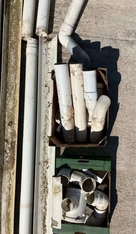 Photo of free Various white guttering & drain pipes (Fairfield Park) #3