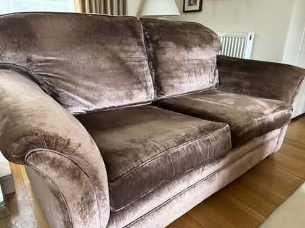 Photo of free large 2 seater brown sofa (Bromley) #2