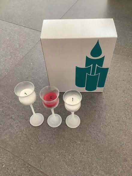 Photo of free Glass candle holders (Wallington near Baldock) #1