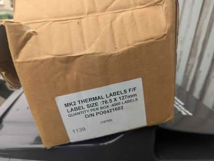 Photo of free Printer labels (Duddingston, EH8) #2