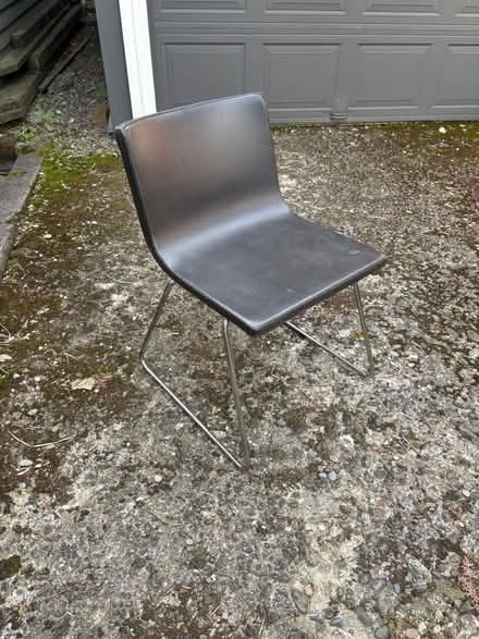 Photo of free 6 leather black IKEA chairs (Lower Irvington- NE Portland) #2