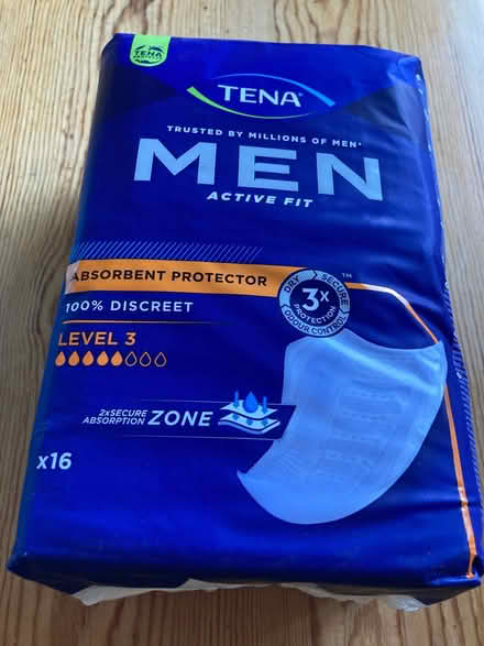Photo of free male incontinence pads. Sealed unopened packs (Barnham Broom NR9) #2