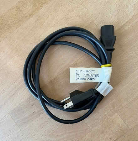 Photo of free 6-foot black power cord for a PC (Pedro Point, Pacifica) #1