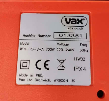 Photo of free VAX Rapide Spring Clean vacuum (Penrith CA11) #2