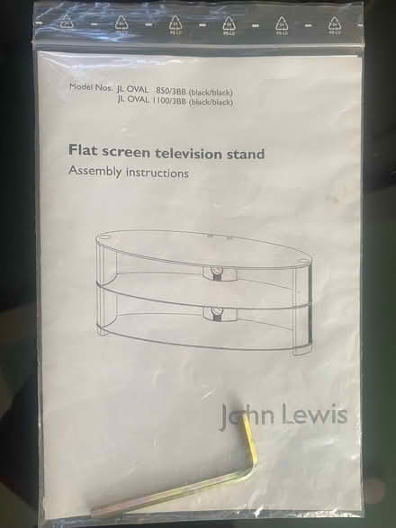 Photo of free Glass TV stand (Knebworth SG3) #1