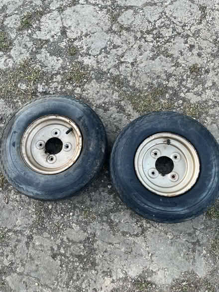 Photo of free Pair of trailer wheels and tyres (Breadstone GL13) #1