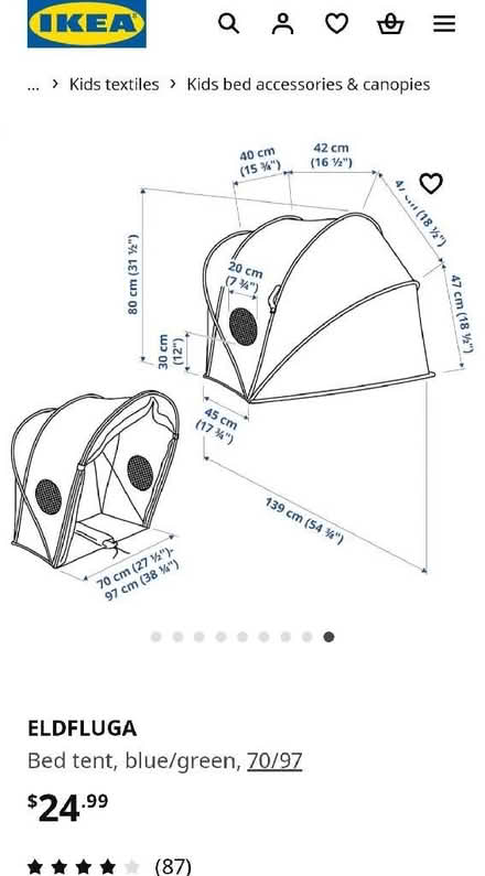 Photo of free Ikea ELDFLUGA bed tent/ canopy (Troy Town ME1) #4