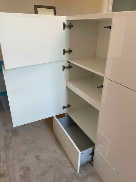 Photo of free BESTA Ikea Storage cupboard 130 (h) x 120 (l) x 42cms (d) (Fulham Palace Rd W6) #4