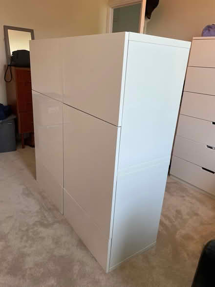 Photo of free BESTA Ikea Storage cupboard 130 (h) x 120 (l) x 42cms (d) (Fulham Palace Rd W6) #1