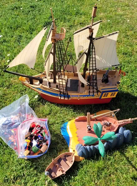 Photo of free Playmobil pirate ship, figures etc (Bar Hill, CB23 8) #1