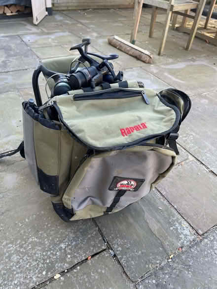 Photo of free Fishing rucksack/chair and three reels (Pokesdown BH6) #2