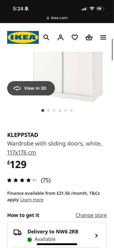 Photo of free Sliding doors wardrobe (NW6) #3