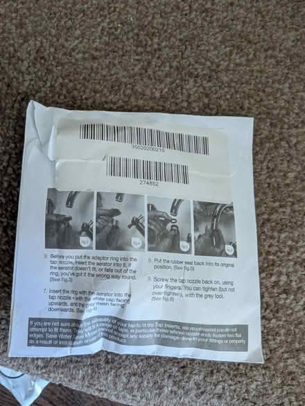 Photo of free Water saving tap inserts (Loughborough LE11) #2