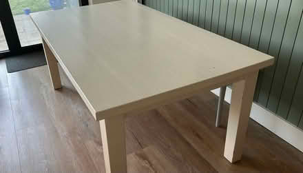 Photo of free White solid wood table (Horsell, Woking) #1