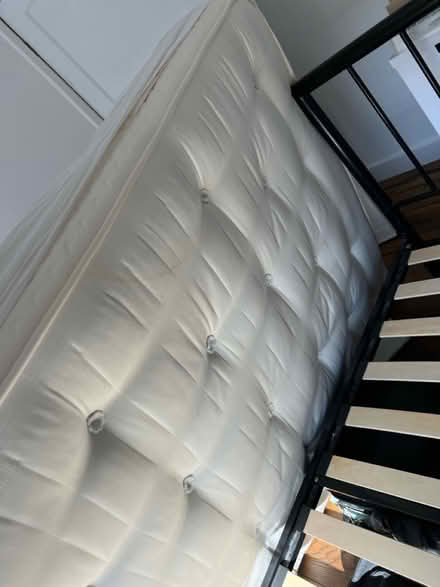 Photo of free Black metal frame bed (South Cerney) #4