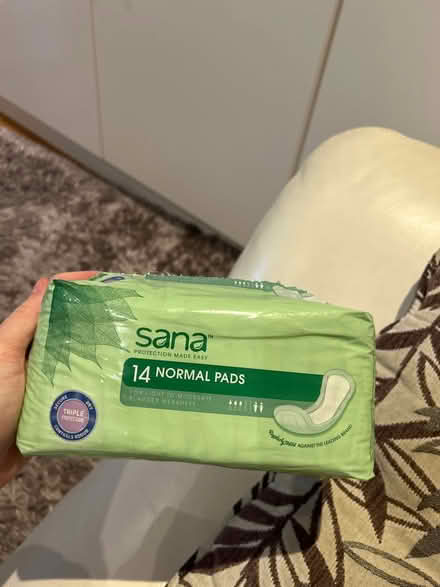 Photo of free Sana incontinence pads (KT13) #1