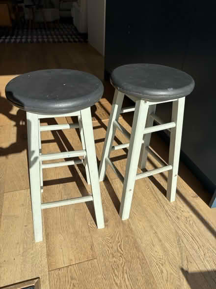 Photo of free Two swivel seat wooden stools (Dukes Meadows. Chiswick) #1