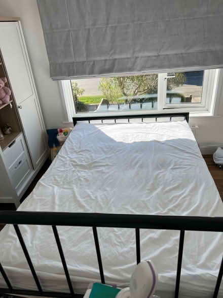 Photo of free Black metal frame bed (South Cerney) #1