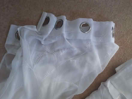 Photo of free Voile Curtains 55 X 72 Inch White (Pair) (Barton-on-Sea BH25) #2