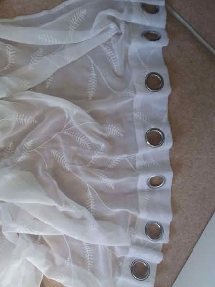 Photo of free Voile Curtains 55 X 72 Inch White (Pair) (Barton-on-Sea BH25) #1