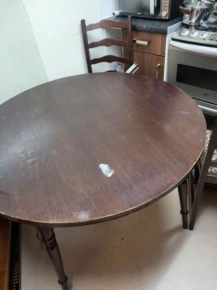 Photo of free Solid Wooden dining table with Four matching chairs (West Drayton UB7) #4