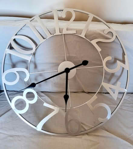 Photo of free Large Metal Wall Clock (Grays) #1