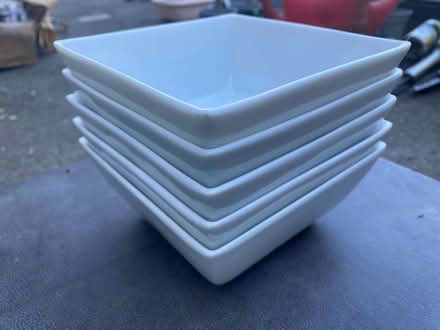 Photo of free 5 square cereal bowls (Worsley M28) #1