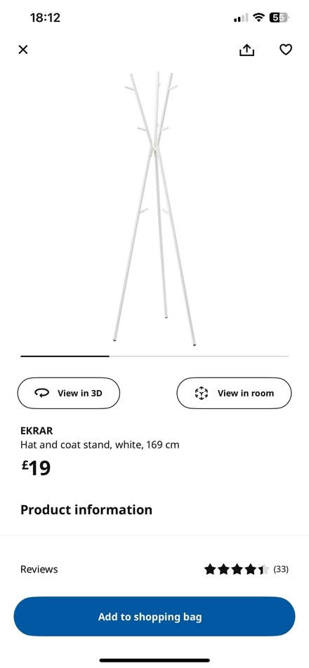 Photo of free IKEA Ekrar hat and coat stand (Anderston G3) #1