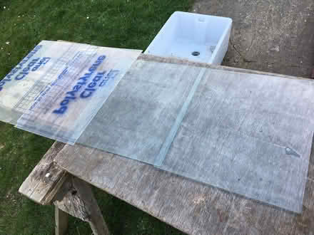 Photo of free 2 sheets of safety glass from old sliding bookcase (Brogborough MK43) #1