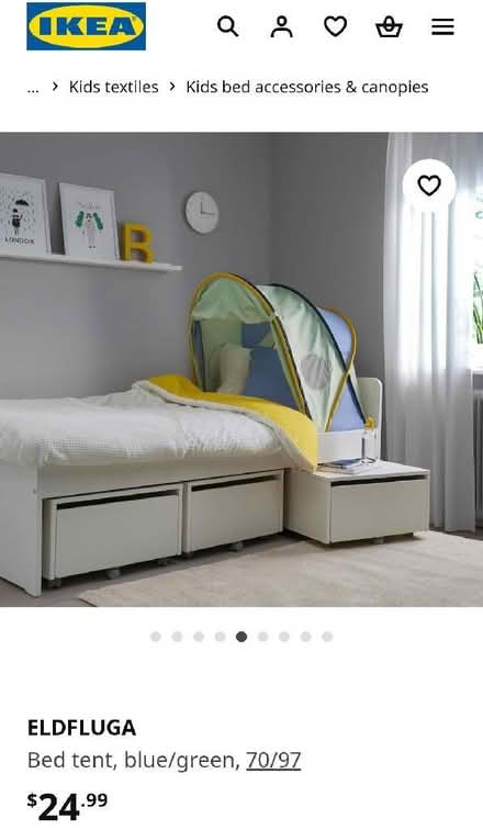 Photo of free Ikea ELDFLUGA bed tent/ canopy (Troy Town ME1) #3