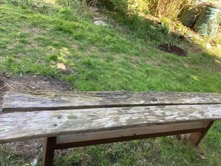 Photo of free Sturdy metal and wooden bench (Landport BN7) #1