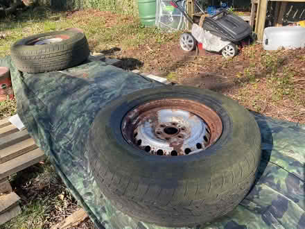 Photo of free 3x wheels & tyres for Nissa 4x4 (Kilbarchan) #1