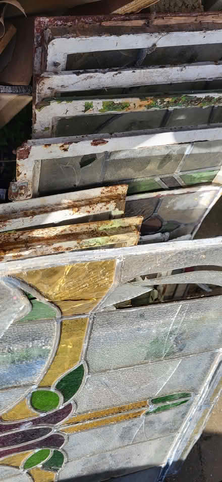 Photo of free Old leaded glass (damaged) (Warlingham CR6) #1