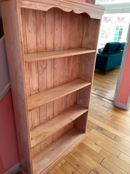 Photo of free White washed real pine bookcase (Windlesham Surrey GU20) #2