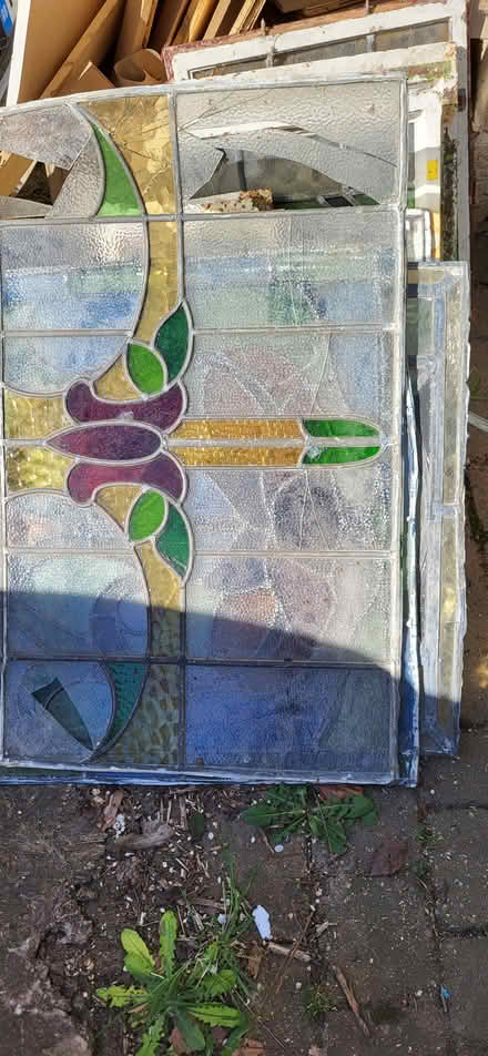 Photo of free Old leaded glass (damaged) (Warlingham CR6) #2