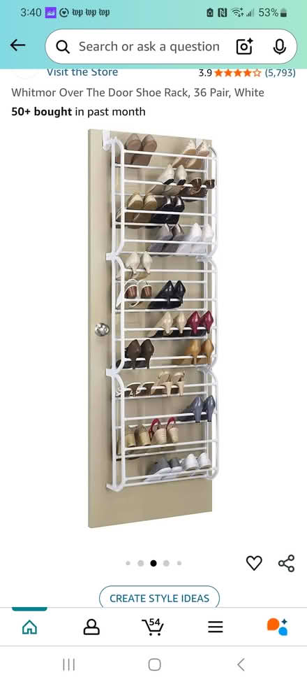 Photo of free Over The Door Shoe Rack, 36 Pair (Near Washington & Commonwealth) #1