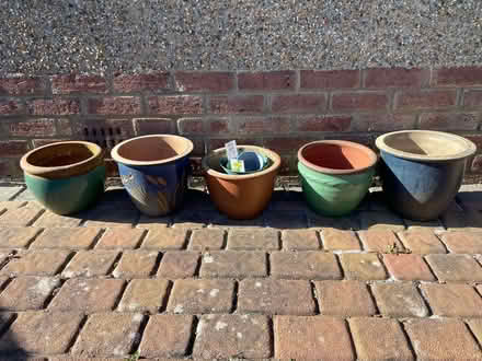 Photo of free Five ceramic garden plant pots (plus a few plastic ones) (Silverknowes EH4) #2