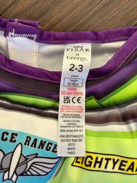 Photo of free Disney Buzz Lightyear costume (Mansfield, ng18) #2