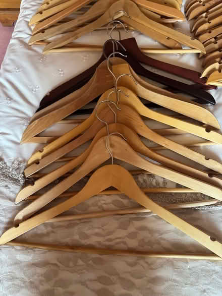 Photo of free 35 Wooden Coat Hangers (East Hoathly) #1