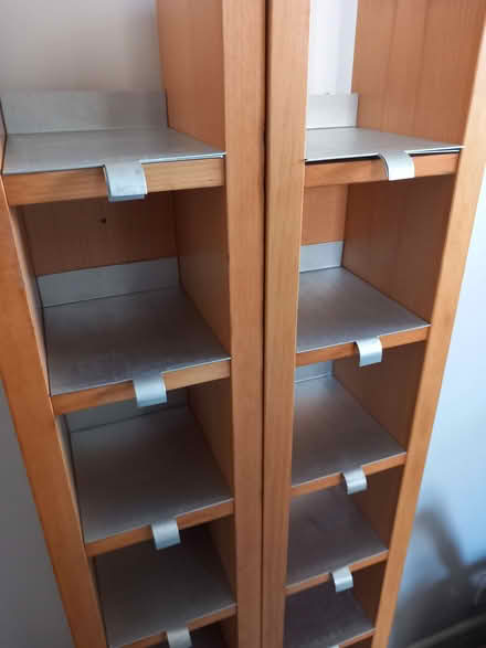 Photo of free 2 x Habitat wood & metal CD shelves (Bournemouth BH9) #2