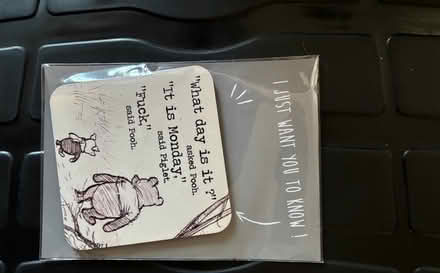 Photo of free Wooden humorous coaster (Castle, CW8) #1
