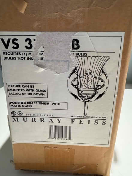 Photo of free New Murray Feiss brass sconce (Capitol Hill) #1