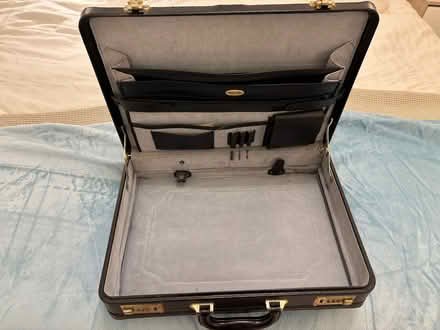 Photo of free Black leather briefcase (Potten End HP4) #2