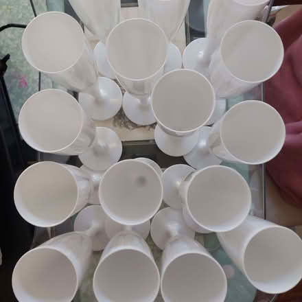Photo of free White plastic champagne flutes (Milton PO4) #2