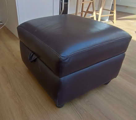 Photo of free Leather Storage Pouf - Chocolate Brown (Pickford Green CV5) #1
