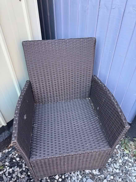 Photo of free 2x dark brown ratten chairs (Winnersh) #1