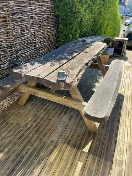 Photo of free Oak outside garden picnic table (Sway SO41) #1