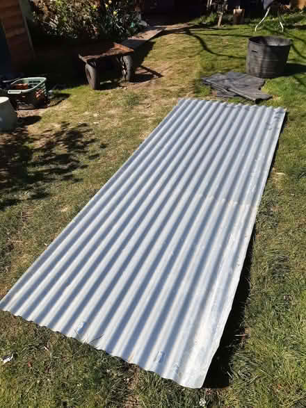 Photo of free 3 sheets of lightweight galvanized corrugated steel (Fishbourne PO19) #1