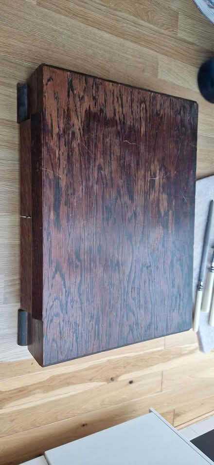 Photo of free Old wooden cutlery box (TN40 chantry Bexhill) #2