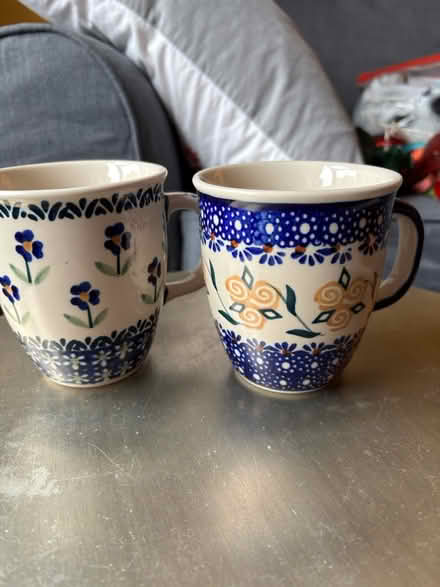 Photo of free Polish pottery 2 coffe mugs (Rego Park) #1